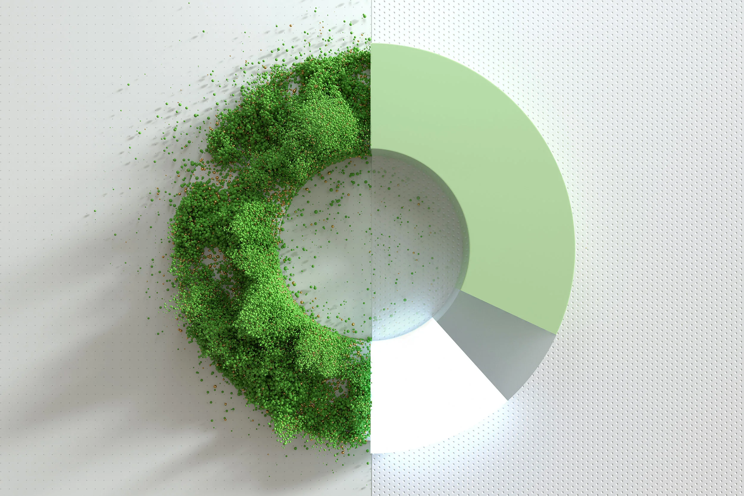 Multicolored circular chart.